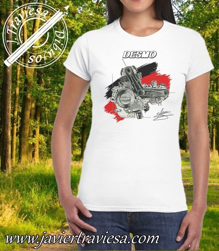 reinado cuota de matrícula arroz Camiseta mujer moto Ducati , camiseta chica motor Ducati
