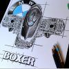 TAZA DIBUJO MOTOR BMW BOXER