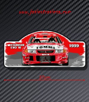 PLACA RALLY MITSUBISHI EVO VI