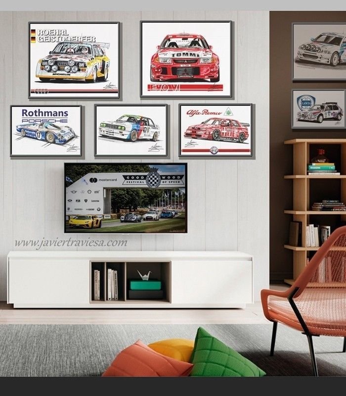 POSTER PORSCHE 962C LEMANS DEREK BELL - Imagen 3