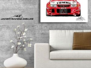 POSTER MITSUBISHI LANCER EVO VI TOMMI MAKINEN