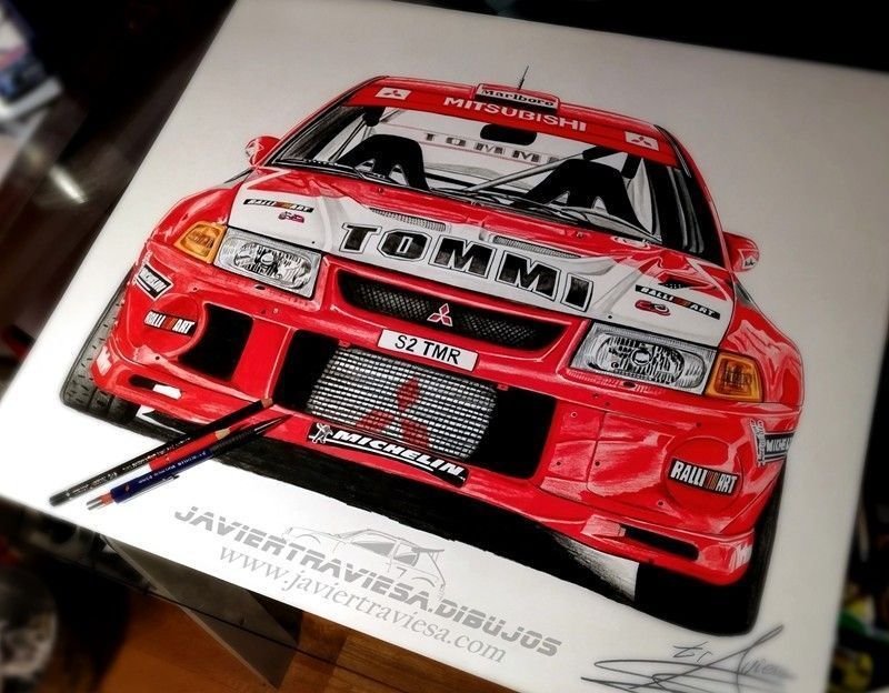 TAZA RALLY MITSUBISHI LANCER EVO VI TOMMI MAKINEN - Imagen 3