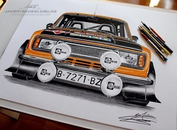 CAMISETA CON DIBUJO DEL SEAT 124D ESPECIAL 1800 - Imagen 7