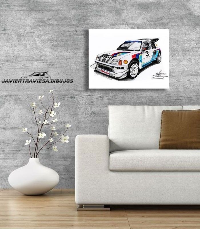 Poster PEUGEOT 205 TURBO 16 GRUPO B