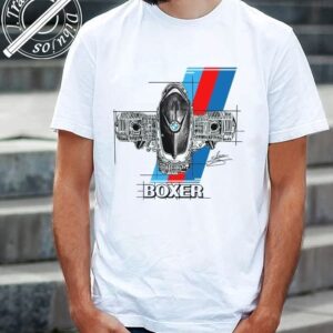 CAMISETA CON DIBUJO DE MOTOR BMW BOXER