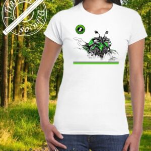 CAMISETA MUJER MOTO KAWASAKI Z GENERATION