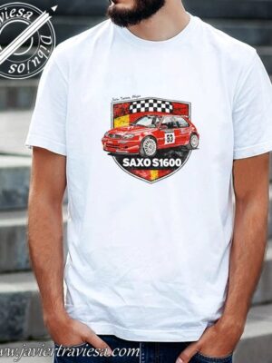CAMISETA CON EL DIBUJO DEL CITROEN SAXO KIT CAR S1600