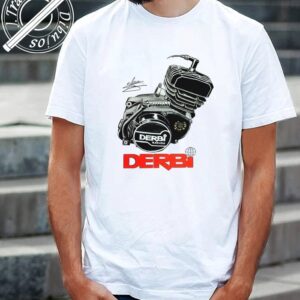 CAMISETA CON DIBUJO DE MOTOR DERBI