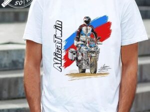 CAMISETA CON DIBUJO DE HONDA CRF1000L AFRICA TWIN