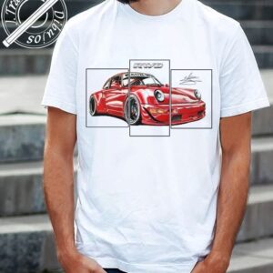 CAMISETA CON EL DIBUJO DEL PORSCHE 911 RWB