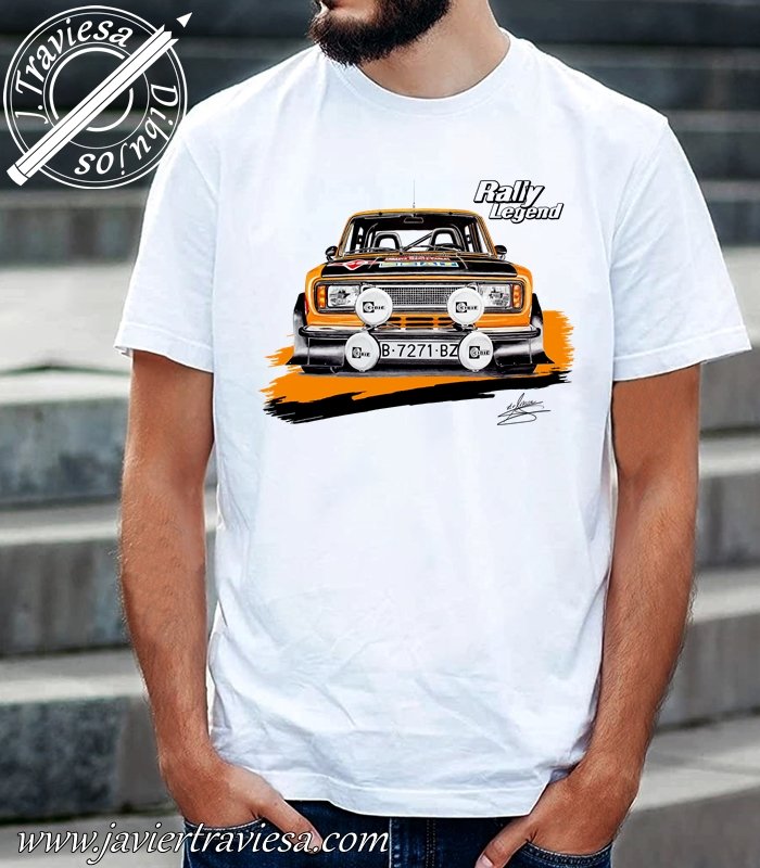 CAMISETA CON DIBUJO DEL SEAT 124D ESPECIAL 1800