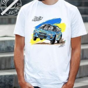 CAMISETA CON EL DIBUJO DEL SUBARU IMPREZA WRC