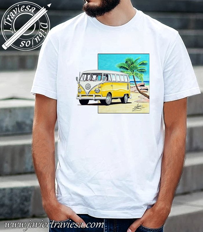 CAMISETA BLANCA VW TRANSPORTER T1