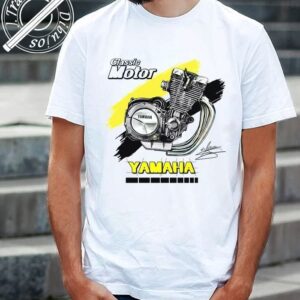 CAMISETA CON DIBUJO DE MOTOR YAMAHA