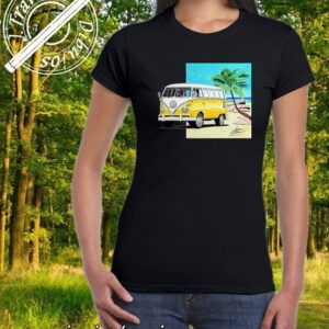 CAMISETA NEGRA MUJER VW T1