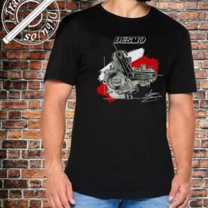 CAMISETA CON DIBUJO DE MOTOR DUCATI DESMO black