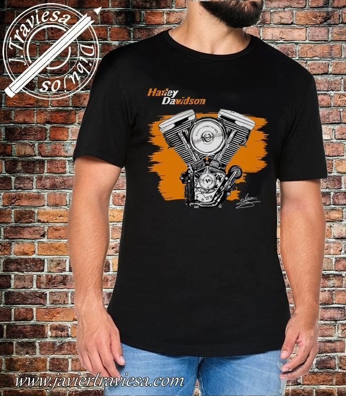 CAMISETA MOTO HARLEY DAVIDSON BLACK