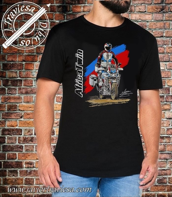CAMISETA MOTO HONDA AFRICA TWIN BLACK