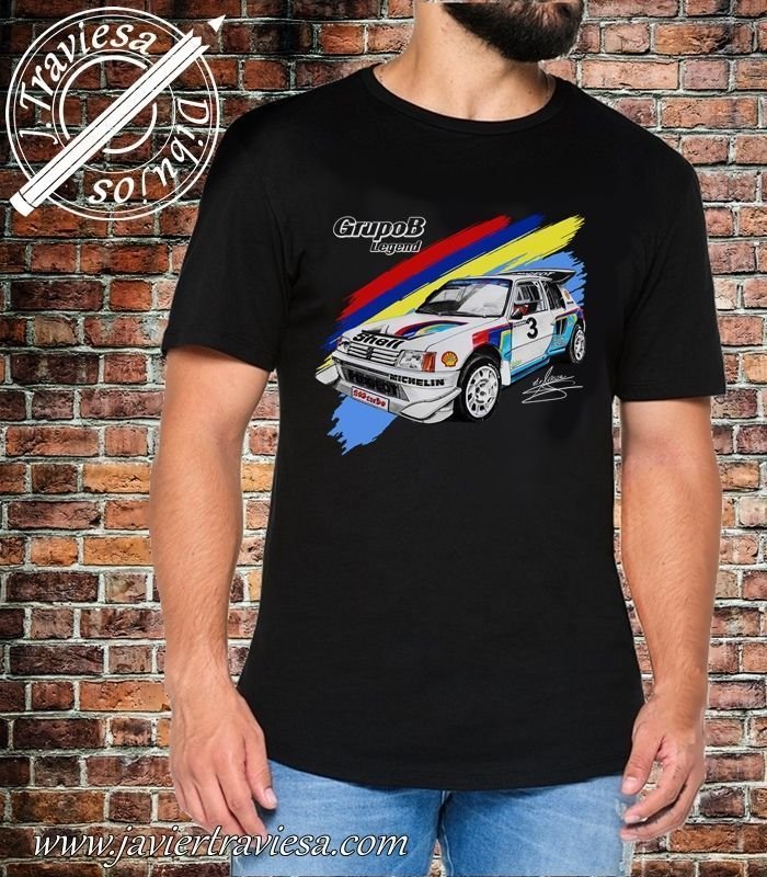 CAMISETA RALLY PEUGEOT 205 TURBO 16 BLACK