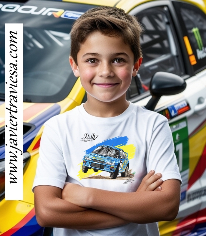 CAMISETA CON EL DIBUJO DEL SUBARU IMPREZA WRC - Imagen 4