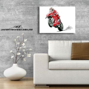 POSTER DUCATI PANIGALE V4R MICHELE PIRRO
