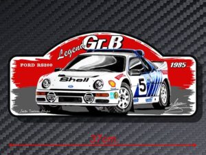 PLACA RALLY FORD RS 200 GRUPO B
