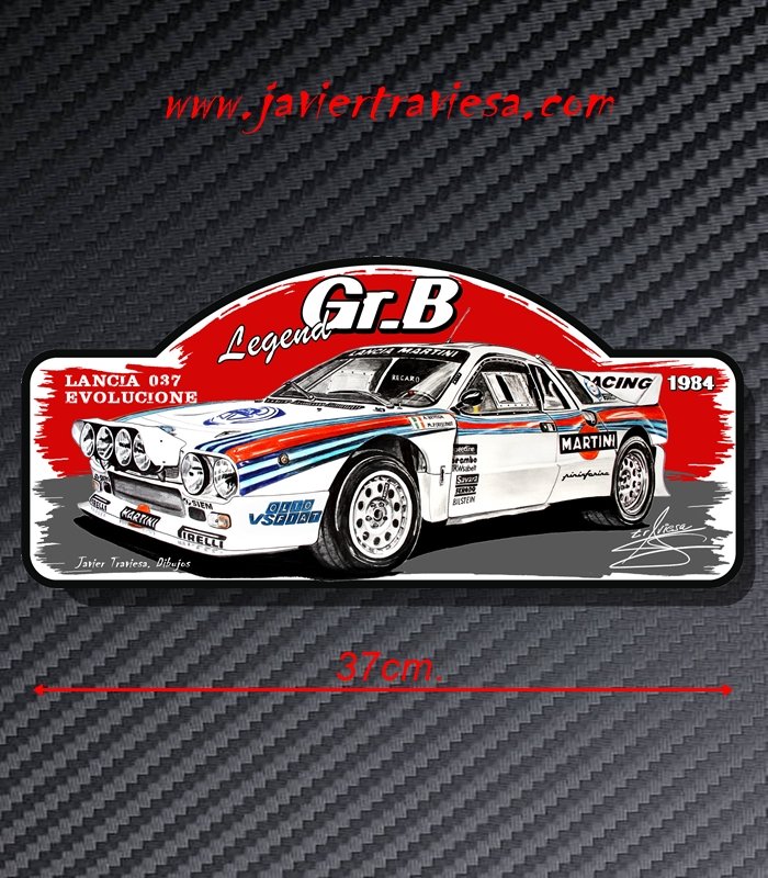 PLACA RALLY LANCIA 037