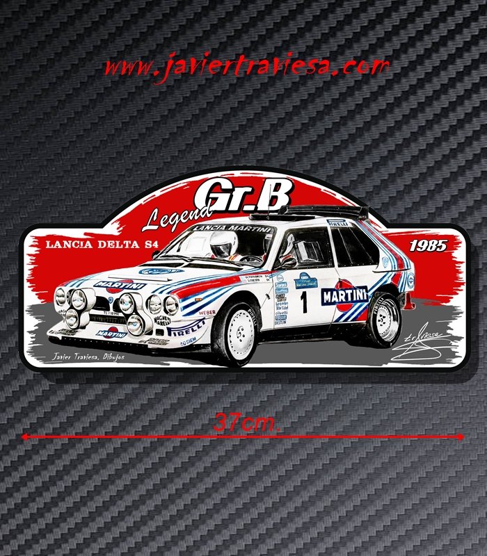 PLACA RALLY LANCIA DELTA S4