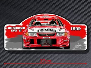 PLACA RALLY MITSUBISHI EVO VI