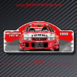 PLACA RALLY MITSUBISHI EVO VI