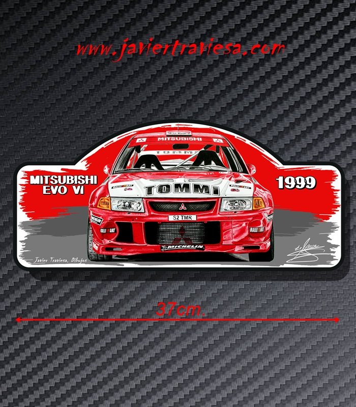 PLACA RALLY MITSUBISHI EVO VI
