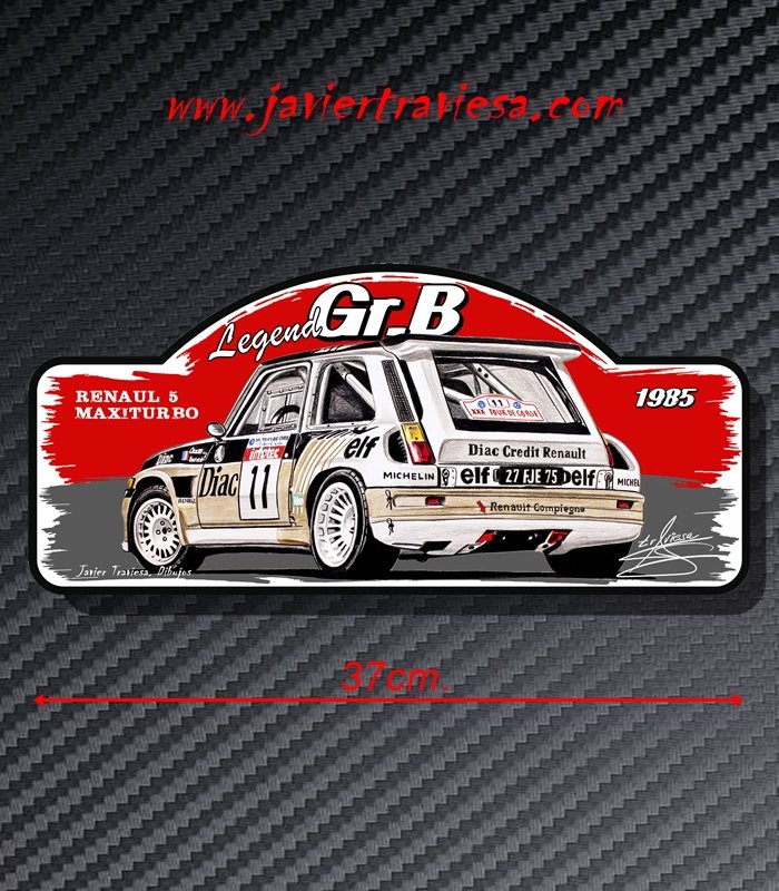 PLACA RALLY R5 MAXITURBO GRUPO B