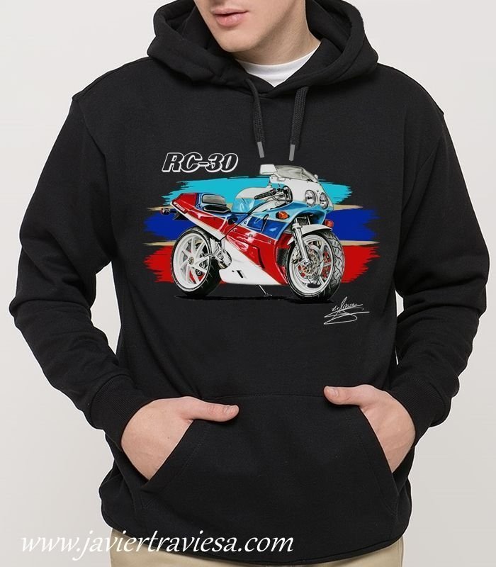 SUDADERA HONDA VFR750R RC30 BLACK
