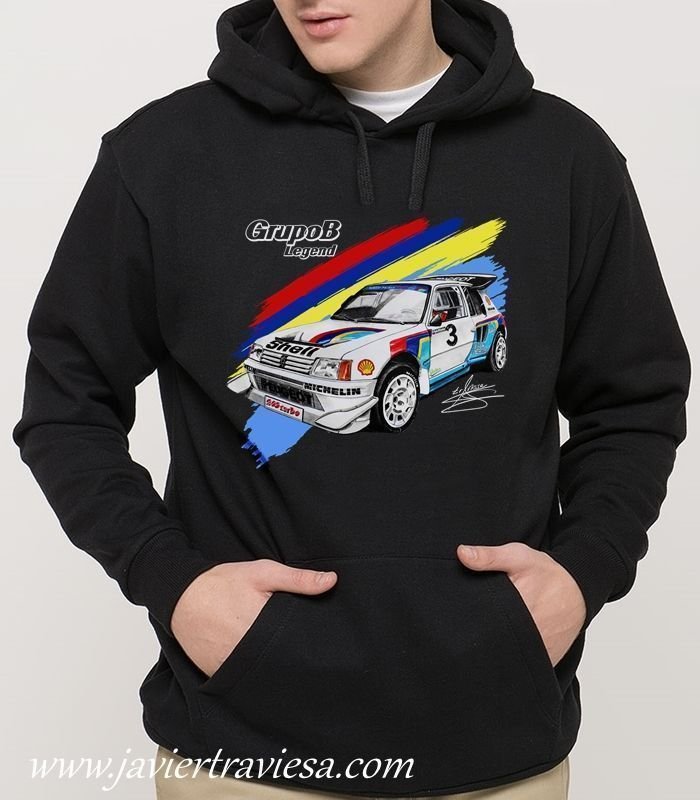 SUDADERA PEUGEOT 205 TURBO 16 BLACK