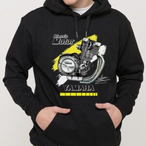 SUDADERA MOTO YAMAHA BLACK