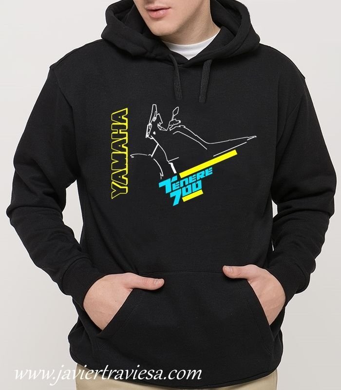 SUDADERA MOTO YAMAHA TENERE 700 BLACK