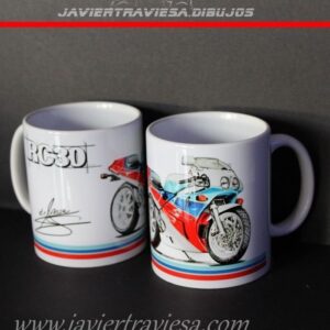 TAZA DIBUJO HONDA VFR750R RC30
