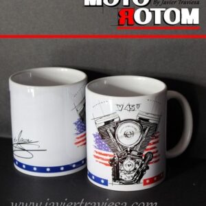TAZA DIBUJO MOTOR HARLEY DAVIDSON