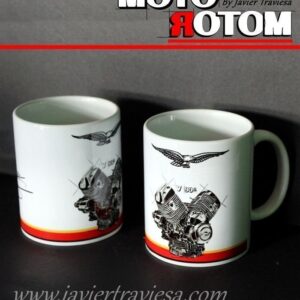 TAZA DIBUJO MOTOR MOTO GUZZI