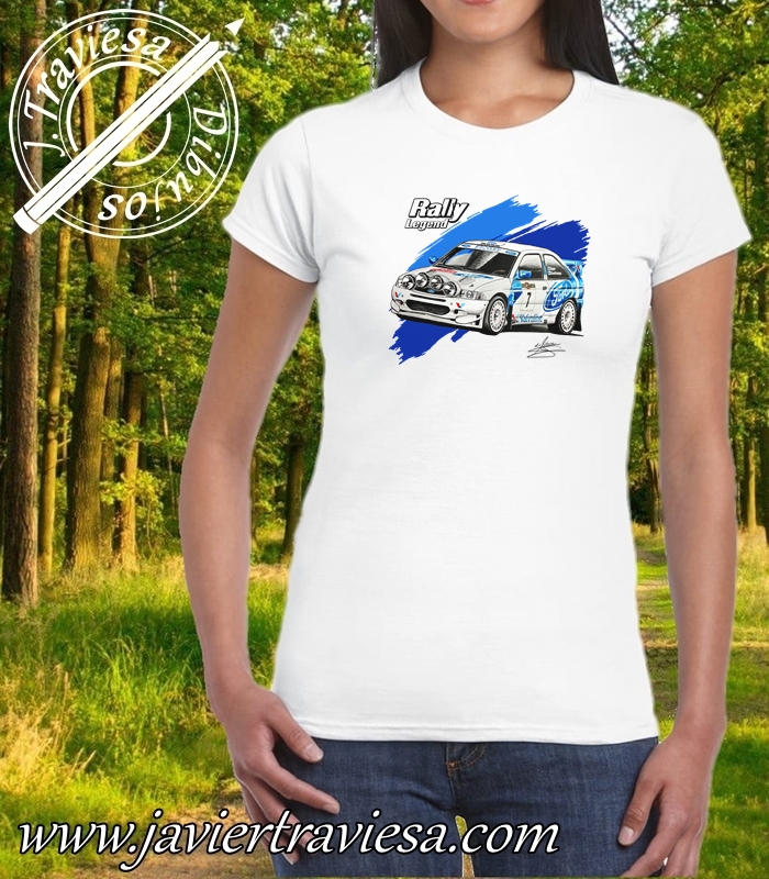 CAMISETA CON DIBUJO DEL FORD ESCORT COSWORTH WRC - Imagen 5