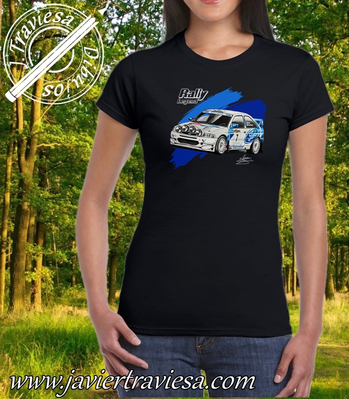 CAMISETA CON DIBUJO DEL FORD ESCORT COSWORTH WRC - Imagen 4